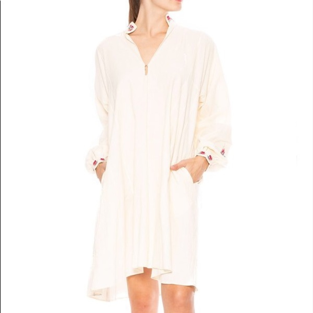 Rose embroidered dress